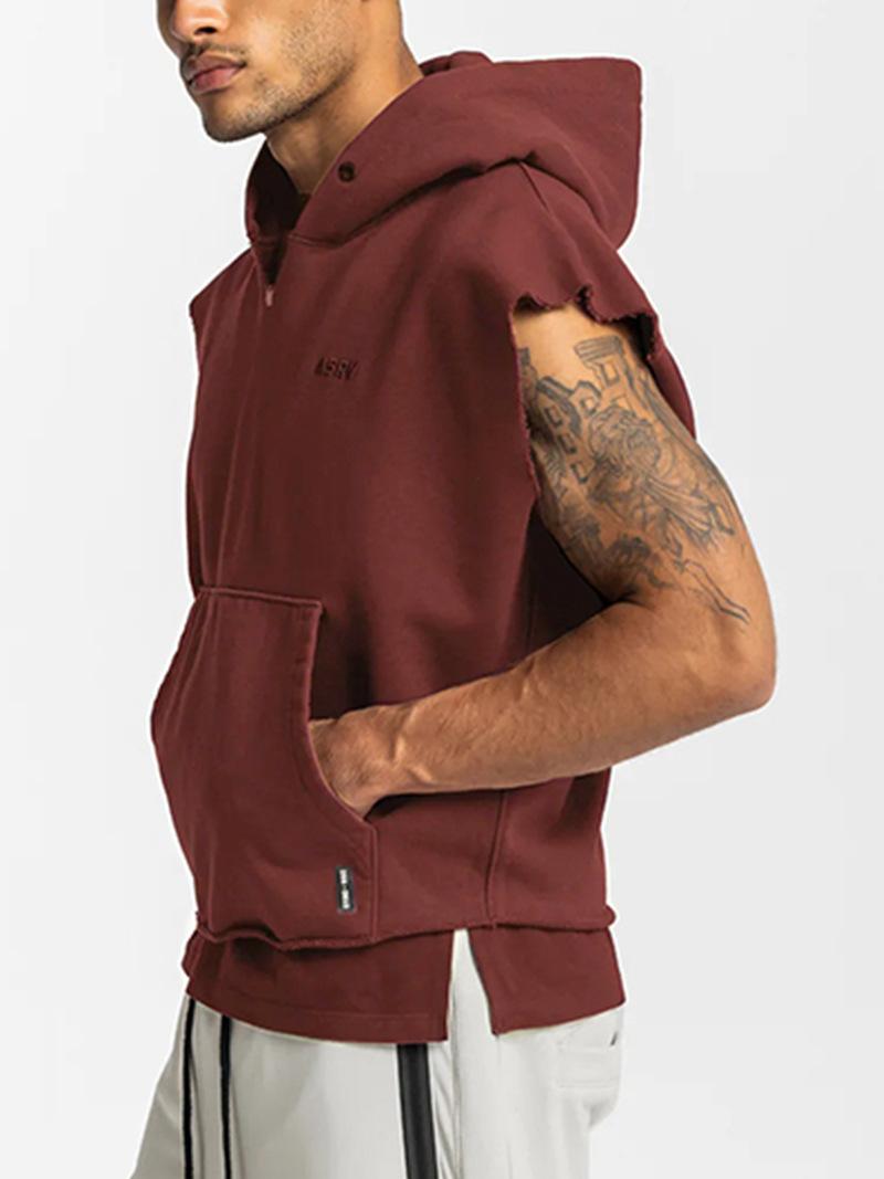 Mens Legacy 1/4 Zip Cap Sleeve Hoodie  |  Hoodies & Jackets Clothing Hoodies & Jackets