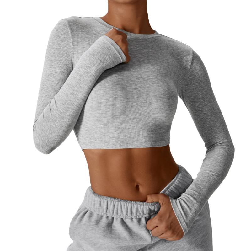 Womens Lifting Essential Long Sleeve Crop Top  |  Crop Tops Clothing Crop Tops