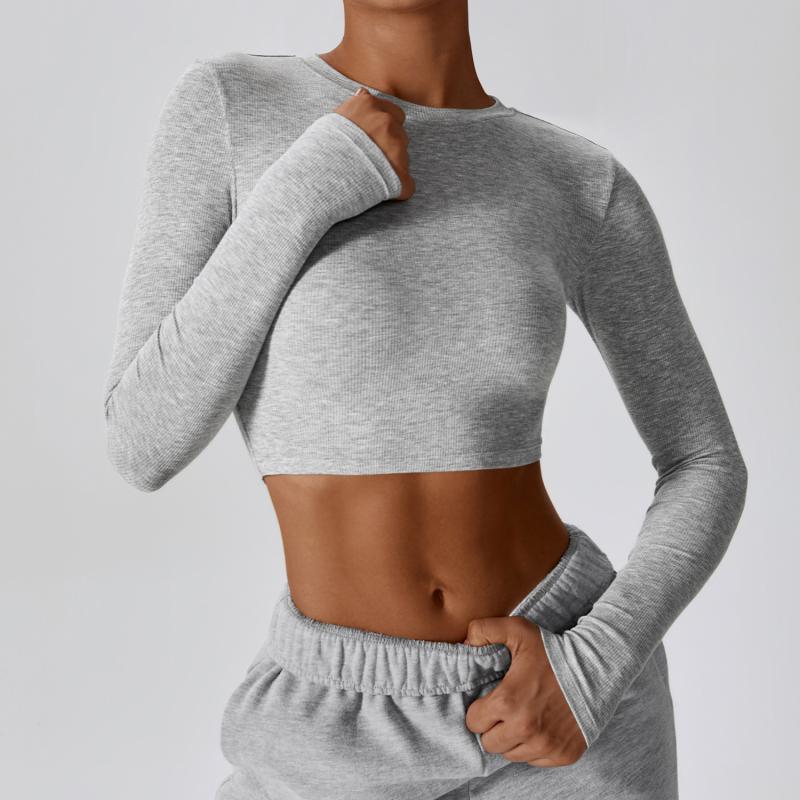 Womens Lifting Long Sleeve Crop Top  |  T-Shirts & Tops Clothing Crop Tops